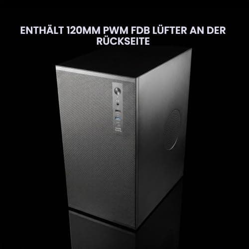 Mars Gaming MC-MESHPRO, MicroATX- und Mini-ITX-PC-Gehäuse, AirMesh Pro System, Mesh-Panels aus Japanischem Stahl, 120mm PWM FDB Rücklüfter, Unterstützung Flüssigkeitskühlungen 120mm, USB-C, Schwarz Bild 6
