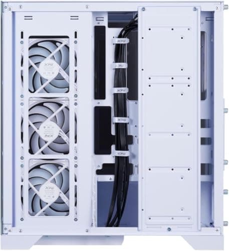 XPG by ADATA - Invader X BTF MID-Tower Chassis, 5 ARGB-Lüfter im Lieferumfang enthalten, kein Riser-Kabel, weiße Farbe, unterstützt BTF-Motherboard - INVADERXBTFMT-WHCWW Bild 3