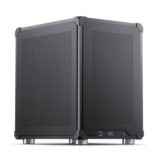 Jonsbo C6 Mesh PC-Gehäuse, USB-C-Konnektivität, abnehmbare Paneele, Stahl, Micro-ATX, Schwarz