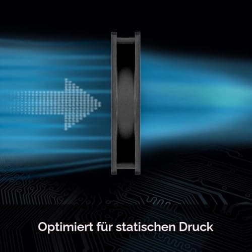 ARCTIC P8 (5 Stück) - PC Lüfter, 80 mm Gehäuselüfter optimiert für statischen Druck, hochwertiges Gleitlager, Computer, PC, 3000 rpm - Schwarz Bild 5
