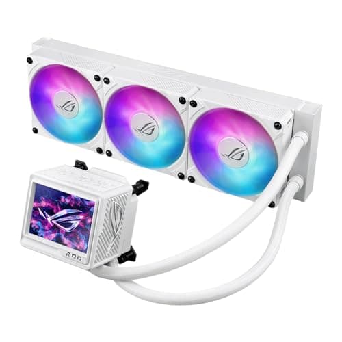 ASUS ROG Ryujin III 360 ARGB Extreme White All-in-One-Flüssig-CPU-Wasserkühlung (3,5 Zoll LCD Bildschirm, Aseteks Emma Gen8 V2-Pumpe, verdickte magnetische ROG ARGB-Lüfter, Geräuschoptimierung, weiß) Bild 3