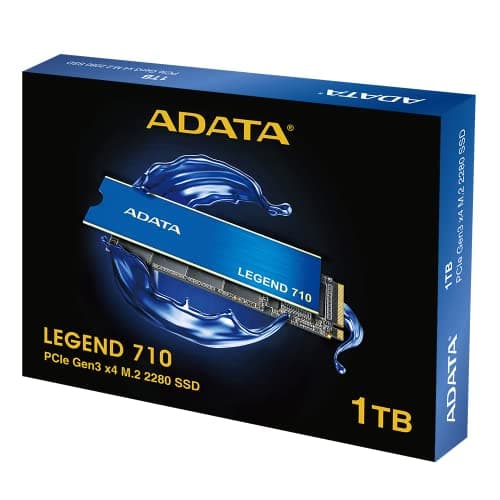 ADATA SSD Legend 710 M.2 1TB PCIe Gen3x4 2280 (2.400/1.800MB), Unterstützt NVMe 1.4, LDPC- und AES-256-Bit-Verschlüsselung, Schwarz Bild 4