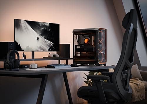 Fractal Design Meshify 3 Ambience Pro RGB Black TG Light Tint - Gaming Computer-Gehäuse – Facetten-Mesh-Front – Gen 2 ARGB Beleuchtung via Adjust Pro Hub – DREI RGB Momentum 14 Lüfter enthalten Meshify 3 Ambience Pro RGB Schwarz Bild 8