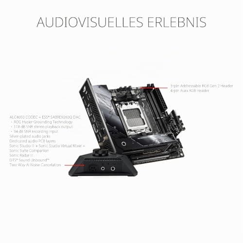 ASUS ROG Strix X670E-I Gaming WiFi Mainboard Sockel AMD AM5 (Ryzen 7000, mini-ITX, DDR5 Speicher, 2X M.2, USB 3.2 Gen 2x2, PCIe 5.0, 2X USB 4, M.2 Backplate, WiFi 6E, Aura Sync) Bild 8