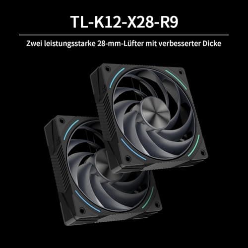 Thermalright TR Phantom Spirit 120 Vision EVO CPU Luftkühler, Twin Tower Radiator 2150RPM Geschwindigkeit, 480x480 Auflösungsvermögen IPS Bildschirm mit 3.95in, Computer Kühler für Intel lga1851/AM5 Schwarz-PS120 V EVO Bild 8