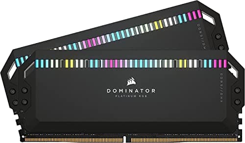 CORSAIR Dominator Platinum RGB DDR5 RAM 32GB (2x16GB) Bis zu 6400MHz CL32-40-40-84 1.40V Intel XMP 3.0 Desktop-Arbeitsspeicher – Schwarz (CMT32GX5M2B6400C32) Bild 2