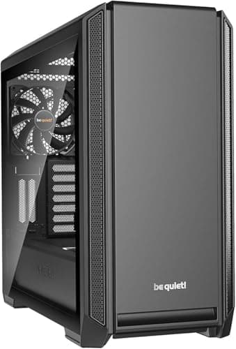 be quiet! Silent Base 601 Window Black PC-Gehäuse, 2X Pure Wings 2 140mm Lüfter, bis 360mm Radiator, E-ATX Mainboard kompatibel