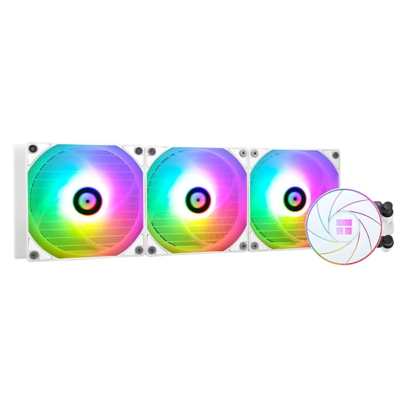 THERMALRIGHT Aqua Elite 360 Weiß ARGB Flüssig-CPU-Kühler, 360 AIO Kühlreihengröße, 3 x 120mm PWM-Lüfter, für AM4/AM5, Intel LGA1150/1151/1155/1156/1200/1851/1700 360mm White