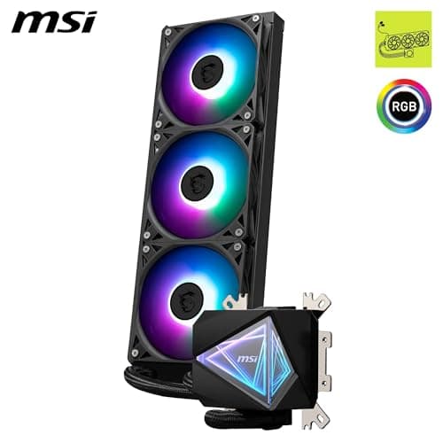 MSI MAG CORELIQUID I360 AIO CPU Wasserkühlung - Vergrößerte Kupferkühlplatte, ARGB & LDB Lüfter, Zweikammer-Wasserblock, Split-Flow Radiator, unterstützt Intel & AMD Sockel Bild 6