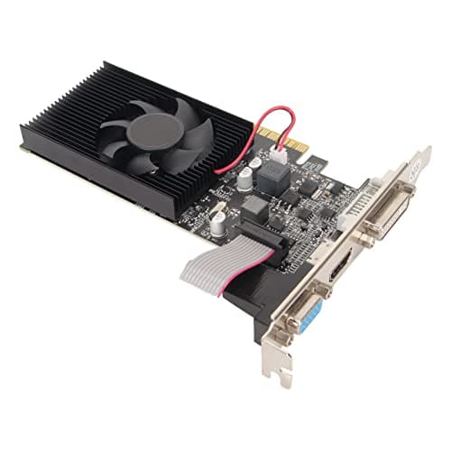 Bewinner 1G DDR3-Grafikkarte, Gaming-Video-Grafikkarte mit Schnellem Lüfter, 64-Bit-HDMI-DVI-VGA-Desktop-Grafikkarte für PC Bild 2