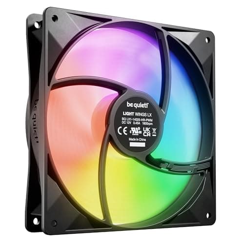 be quiet! Light Wings LX 140mm PWM high-speed Lüfter, Enthält 3 Lüfter, Beleuchteter Hub und mattierte Lüfterblätter, vielzählige Farben und Effekte, ARGB-Kabel mit Möglichkeit zur Reihenschaltung Bild 7