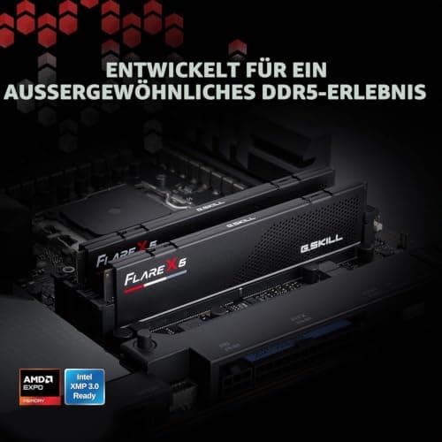 G.SKILL 32GB DDR5 Flare X5 6000MHz CL36 1.35V Dual Channel Kit (2X 16GB) AMD Expo Mattschwarz Bild 5