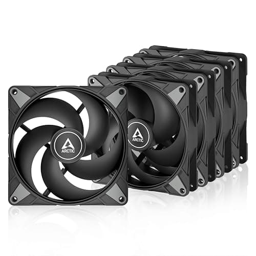 ARCTIC P14 Max (5 Stück) - PC Lüfter, High-Performance 140 mm Gehäuselüfter, PWM-gesteuerte 400–2800 rpm, Optimiert für statischen Druck, 0dB-Mode - Schwarz