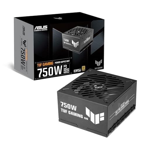 ASUS TUF Gaming 750W Gold EVO Gaming Netzteil (750 Watt, Lüfter mit Doppelkugellager, ATX 3.1 & PCIe 5.1 kompatibel, 80 Plus & Cybernetics Gold-Zertifizierung, geätzte Kabel, Schwarz) Bild 3