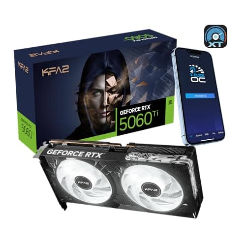 KFA2 GeForce RTX 5060 Ti 16GB 1-Click OC, Xtreme Tuner App Control, 16GB, GDDR7, 128bit, DP 2.1b*3/HDMI 2.1b/DLSS 3/Gaming Grafikkarte 16 GB 1-Click OC Serie 50 Schwarz Bild 4