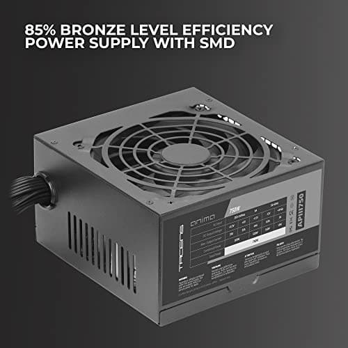 Tacens Anima APIII750, Netzteil PC ATX 750W, SMD und DC-DC Technologien, 85% Wirkungsgrad 12V, Ultraleiser 12cm-Lüfter, Extralange Flachkabel, Schwarz Bild 4