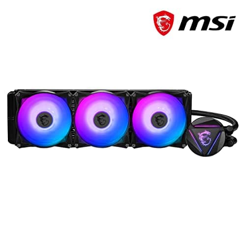 MSI MAG CORELIQUID 360R V2 AIO CPU Wasserkühlung, drehbarer ARGB-Blockkopf, integrierte Kühlerpumpe, Split-Flow Wasserkühlung, verdampfungssichere Schläuche, einfache Montage, AMD & Intel kompatibel Bild 3
