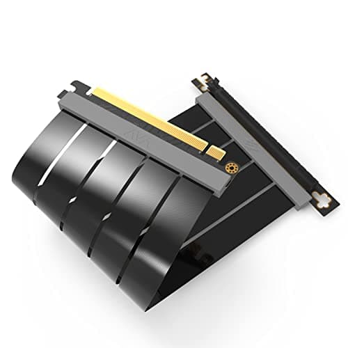 LINKUP - AVA PCIe 4.0 Gen 4 x16 Riserkabel - RTX 4090 RX7900 Ready - Steigere deine Gaming-Performance - 90 Grad Schwarz (15cm) Bild 2
