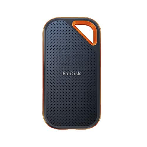 SanDisk Extreme PRO Portable SSD 4 TB (externe SSD, NVMe-SSD-Performance, 2,5 Zoll, 2.000 MB/s Lesen und Schreiben, AES-Verschlüsselung, IP65-Wasser- und -Staubschutz) grau Schwarz 4 TB Bild 2