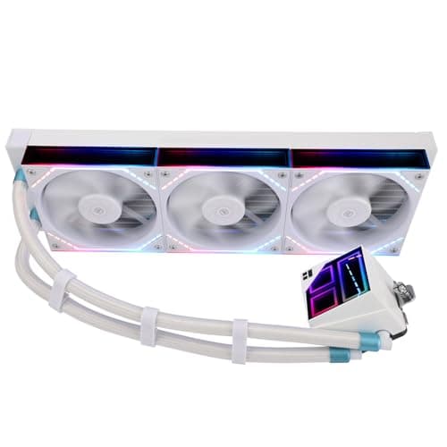 TR Thermalright Frozen Infinity 360 Weiß Liquid CPU Kühler, 360mm Aio Kühler-Infinity Spiegel Lichteffekt, 2000U/min, für AM4/AM5, Intel LGA1851/1700/1150/1151 360mm Weiß Bild 2