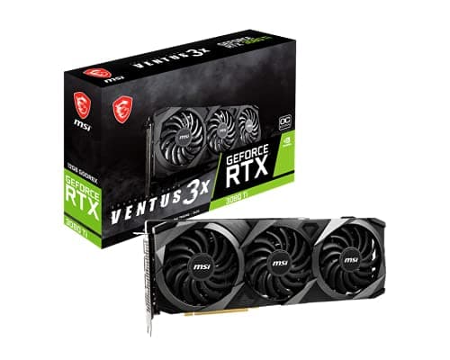MSI GeForce RTX 3080 Ti Ventus 3X 12G OC Gaming Grafikkarte - NVIDIA RTX 3080 Ti, GPU 1695 MHz, 12 GB GDDR6X Speicher