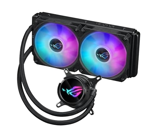 ASUS ROG STRIX LC III 240 ARGB All-in-One Flüssig-CPU-Wasserkühlung schwarz (2x adressierbare ROG ARGB-Lüfter, Asetek-Pumpe 7. Generation V2, kompatibel mit Intel LGA 1700, 1200, 115X, AMD AM5, AM4) Bild 3