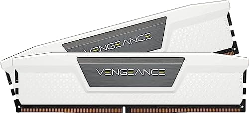CORSAIR VENGEANCE DDR5 RAM 64GB (2x32GB) Bis zu 5600MHz CL40 Intel XMP 3.0 Desktop-Arbeitsspeicher – Weiß (CMK64GX5M2B5600C40W)