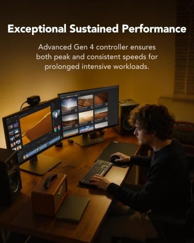 Lexar Thor Pro 1TB SSD, M.2 2280 PCIe Gen4 NVMe, Bis zu 6000 MB/s, Leistungsstarkes Internes Solid-State-Laufwerk, Kompatibel mit PS5, Laptops und Desktops, für Gamer und Entwickler Bild 8
