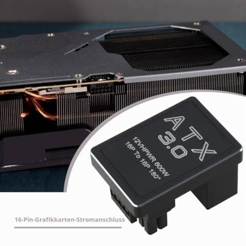 OTOTEC 1 X 12VHPWR 12+4-poliger Netzadapter ATX 3.0 16-polige GPU PCIe5.0 180-Grad-Winkel Netzadapteranschluss 600 W Kompatibel mit RTX 4090 4080 4070Ti 3090Ti Grafikkarte Typ B Bild 6