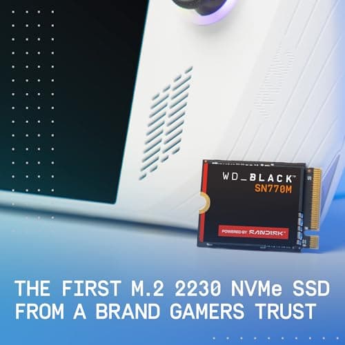 WD_Black WDBDNH0010BBK-WRSN SN770M M.2 2230 NVMe SSD für Handheld-Spielgeräte, Geschwindigkeiten bis zu 5.150 MB/s, TLC 3D NAND, ideal für Steam Deck und Microsoft Surface Bild 8