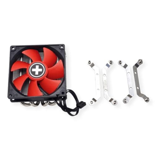 Xilence I404T Intel CPU Kühler, Top Blow, 92mm PWM Lüfter, 125W TDP, rot/schwarz/silber Bild 6