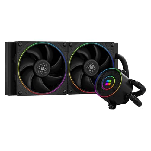 Thermalright Aqua Elite 240 V5 ARGB Black CPU-Flüssigkeitskühler, 240 mm Kühlkörpergröße, 2x TL-S12 PWM Lüfter, für AM4/AM5, Intel LGA115X/1200/1700/1851, AIO CPU-Kühler