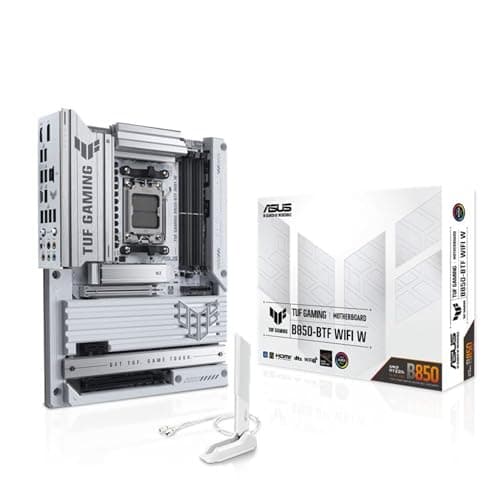 ASUS TUF Gaming B850-BTF WiFi W AMD B850 ATX Motherboard, verstecktes Stecker-Design, 14 + 2 + 1 80 A DrMOS Leistungsstufen, DDR5, PCIe 5.0 Ready, 3X M.2, Wi-Fi 7, 2,5 GB LAN, DP, HDMI™, USB 20 Gbit/s Bild 2