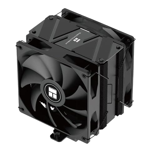 TR Burst Assassin 120 EVO DARK CPU Luftkühler Oberseite schwarz gebürstet, 6 Heatpipes mit leisem PWM Lüfter, CPU-Kühler, für AM4 AM5 / Intel 1851/1700/1150/1151/1200, Bild 2