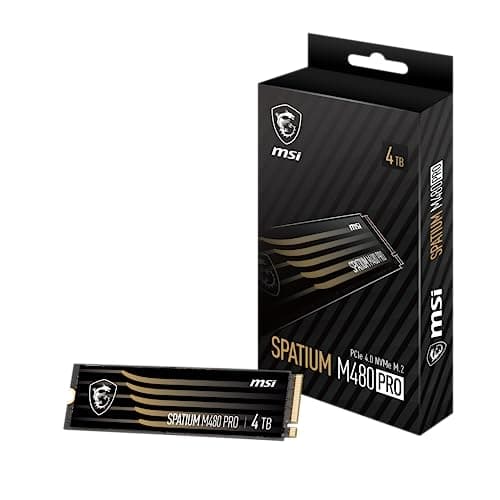 MSI SPATIUM M480 PRO PCIe 4.0 NVMe M.2 4TB interne SSD PCIe Gen4 NVMe (SPATIUM M480 PRO PCIe 4.0 NVMe M.2 4TB)