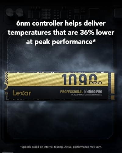 Lexar SSD 2TB PCIe 5.0 Gen5 NVMe SSD - Bis zu 14.000MB/s, Erweiterte Thermokontrolle, DirectStorage-SSD für AI-Lasten, Gaming & Content-Erstellung Laptop/PC Bild 8