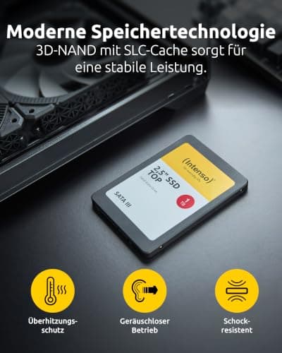 Intenso Interne 2,5" SSD SATA III Top, 256 GB, 550 MB/Sekunden, Schwarz Bild 8