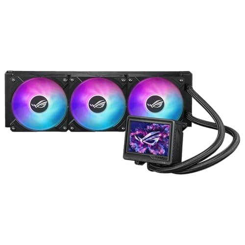 ASUS ROG Ryujin III 360 ARGB Extreme All-in-One-Flüssig-CPU-Kühler (3,5 Zoll LCD Bildschirm, Aseteks Emma Gen8 V2-Pumpe, verdickte magnetische ROG ARGB-Lüfter, Geräuschoptimierung, schwarz)