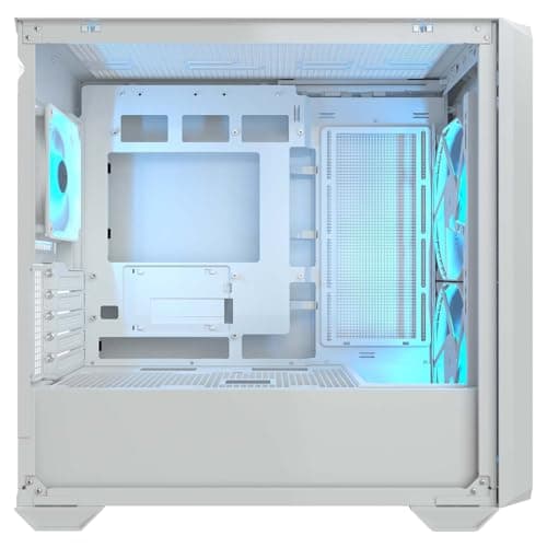 Cougar MX600 Mini-RGB-Mini-Turm-Gehäuse, 2 x 160 mm PWM Kühlungslüfter, erweiterbar auf insgesamt 10 Lüfter, geneigte Luftstromrampe, Heizkörperhalterung Bild 8