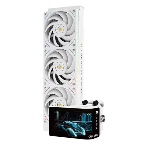 TR Wonder Vision 360 UB ARGB Prozessor-Wasserkühlung, 67 Zoll mit Auflösung von 2400 x 1080, für AM4 / AM5, LGA1851 / 1700, Bildschirmverhältnis im visuellen Maßstab 7:3 für 3D WHITE Bild 2