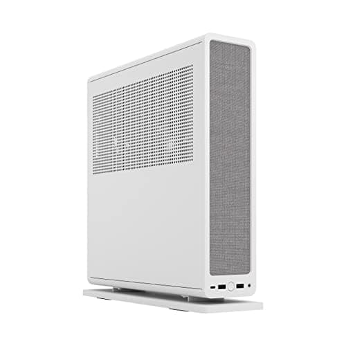 Fractal Design Ridge Weiß - Kompaktes m-ITX Gaming-Gehäuse mit PCIe 4.0 Riser und 2X 140mm PWM Lüftern - Inkl. USB Typ-C Anschluss