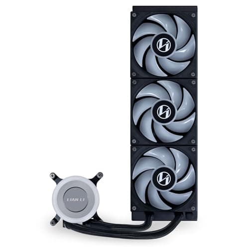Lian Li GA II Lite 360 RGB AiO-Wasserkühlung mit Unendlichkeitsspiegel, 3x ARGB-Lüfter, 360-mm-Radiator, drehbares Logo, schwarz Bild 8