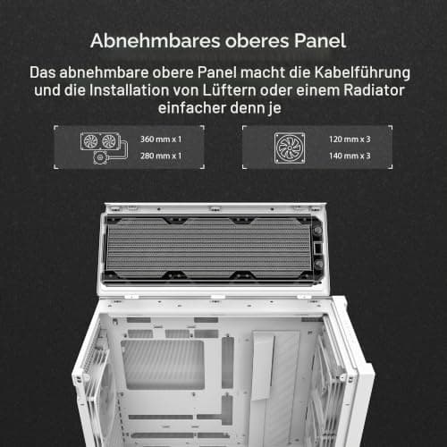 ASUS TUF Gaming GT302 ARGB Black Mid-Tower-ATX-Gehäuse (4x 140 x 28-mm-ARGB-Lüfter, austauschbare Seitenteile, unterstützt ATX-Mainboards mit versteckten Anschlüssen, Mesh-Frontpanel, schwarz) Bild 8