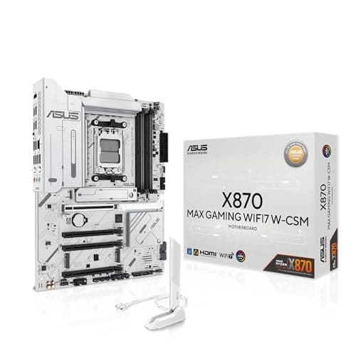 ASUS X870 MAX Gaming WIFI7W AMD AM5 ATX Motherboard, 8-lagige weiße PCB, 12+2+1 80A DrMOS, DDR5, PCIe 5.0 x16 Q-Release, 3X M.2, Wi-Fi 7 Q-Antenne, USB4® Type-C®, 2,5 GB LAN, BIOS Flashback™, Aura Bild 2