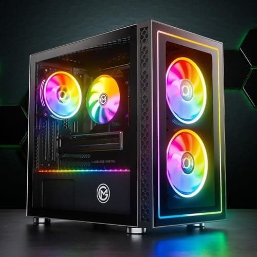 GameMachines Nova, mATX PC Gaming Gehäuse, inklusive 3 A-RGB Lüfter Bild 2