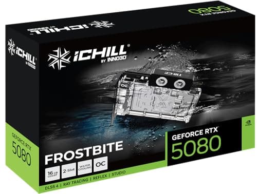 INNO3D NVIDIA GeForce RTX 5080 iCHILL Frostbite 16GB GDDR7 Waterblock Graphics Card (Waterblock, 2 Slot, Reflex 2 RTX AI DLSS4) Bild 6