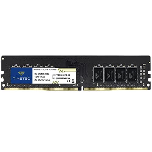 Timetec 8 GB DDR4 2133 MHz (PC4-2133P) PC4-17000 UDIMM Desktop-RAM – Non-ECC Unbuffered, 288-Pin, 1,2 V, CL15 DIMM-Speichermodul