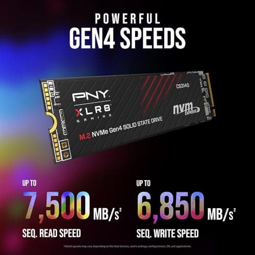 PNY XLR8 CS3140 4TB M.2 NVMe Gen4 x4 interne Solid State Drive (SSD) - M280CS3140-4TB-RB Bild 6