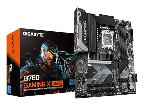 GIGABYTE B760 Gaming X GEN5 Mainboard – Unterstützt Intel Core Prozessoren der 14. Generation, 8+1+1 Phasen VRM, bis zu 5600 MHz DDR5, 3 x PCIe 4.0 M.2, 2.5 GbE LAN, USB 3.2 Gen 2
