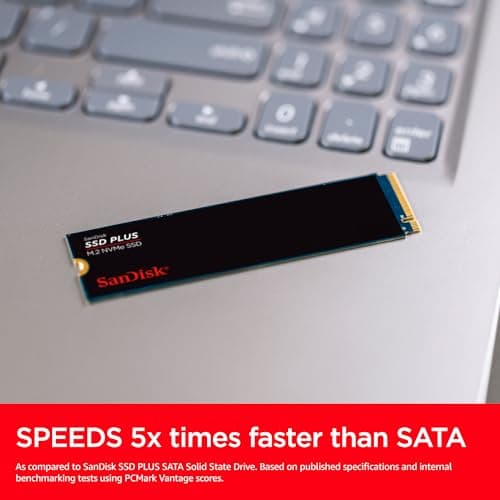 SanDisk SSD PLUS M.2 NVMe SSD 2 TB (M.2 2280, PCIe Gen 3.0, einfache Installation, Western Digital Dashboard, 3 Jahre Garantie) SSD Plus 2 TB NVMe SSD Bild 6